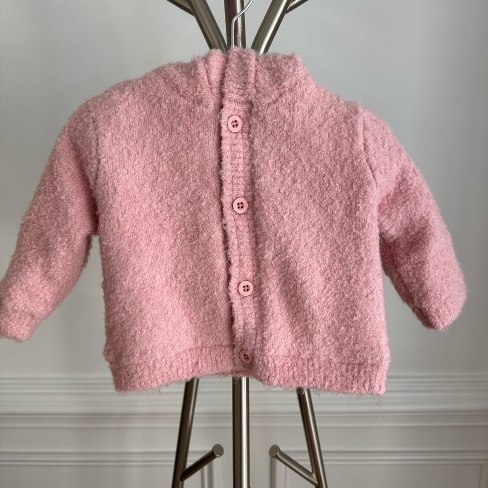 NEW H&M Cozy and Fleece Interior Pink Baby Girl Hooded Jacket Outerwear 6M